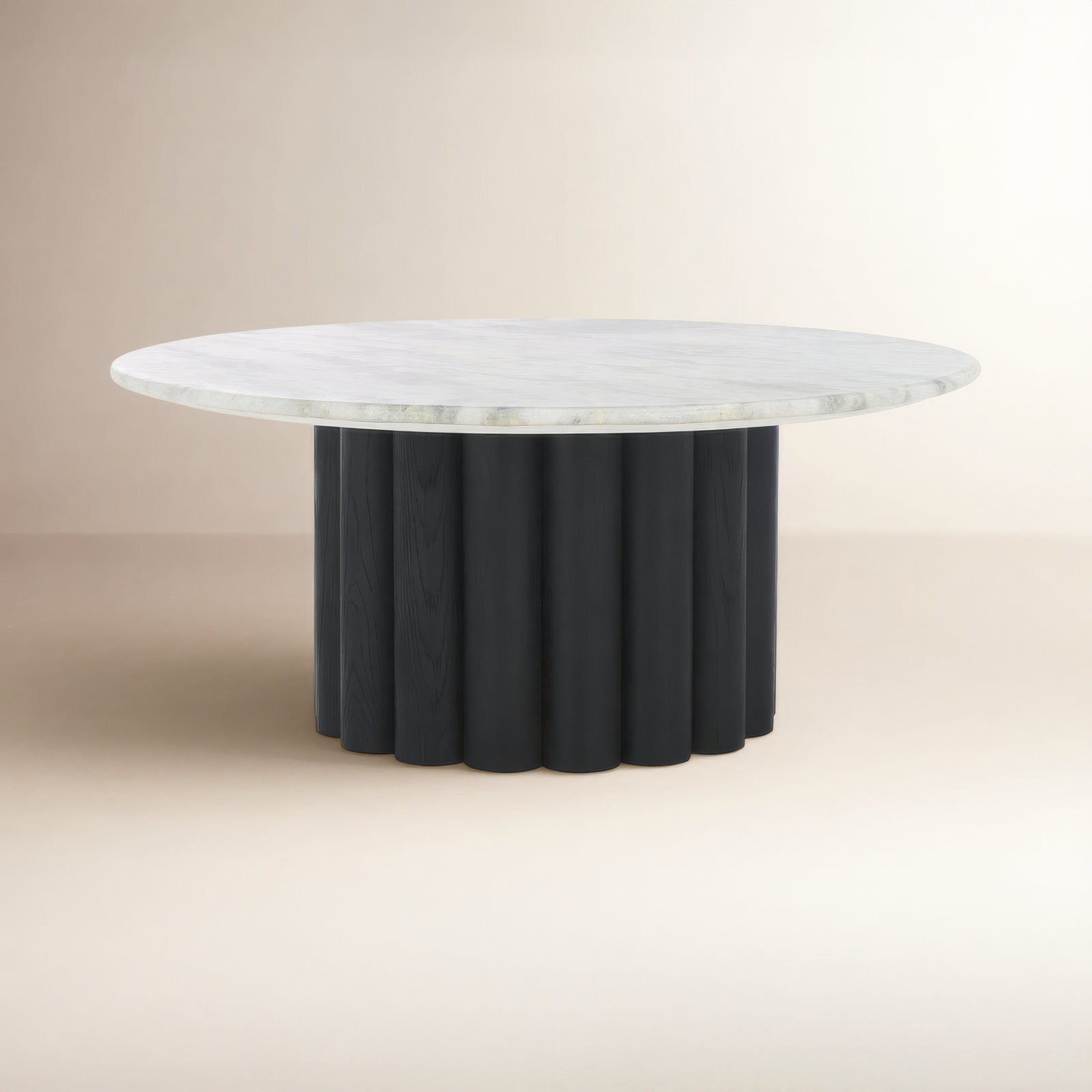 Poul Marble Top Coffee Table, Black, White