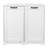 White Freestanding Laundry Cabinet with Tilt-Out Hamper & Adjustable Shelves - Door Storage