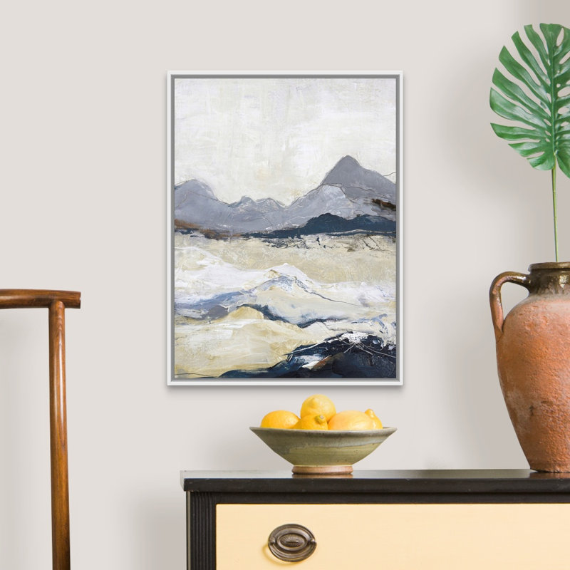 «Out Line 2», reproduction d'art, Toile blanche encadrée, H 26 po x l 20 po x P 1,75 po