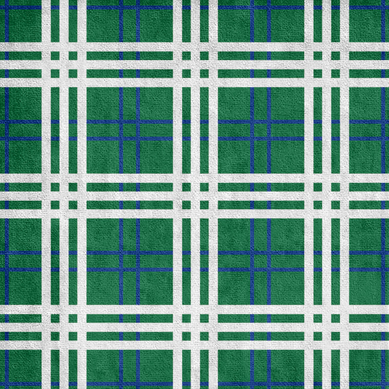 Serviette de plage de luxe Seattle football, Vert / Bleu / Blanc, Mélange polyester-coton