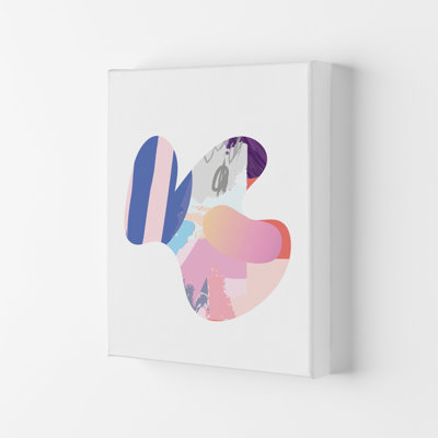 Pink Butterfly Abstract Shape by Pixy Paper - Print