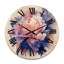 Coral Blue Peony Visons - Peonies Oversized Wood Wall Clock-751481352