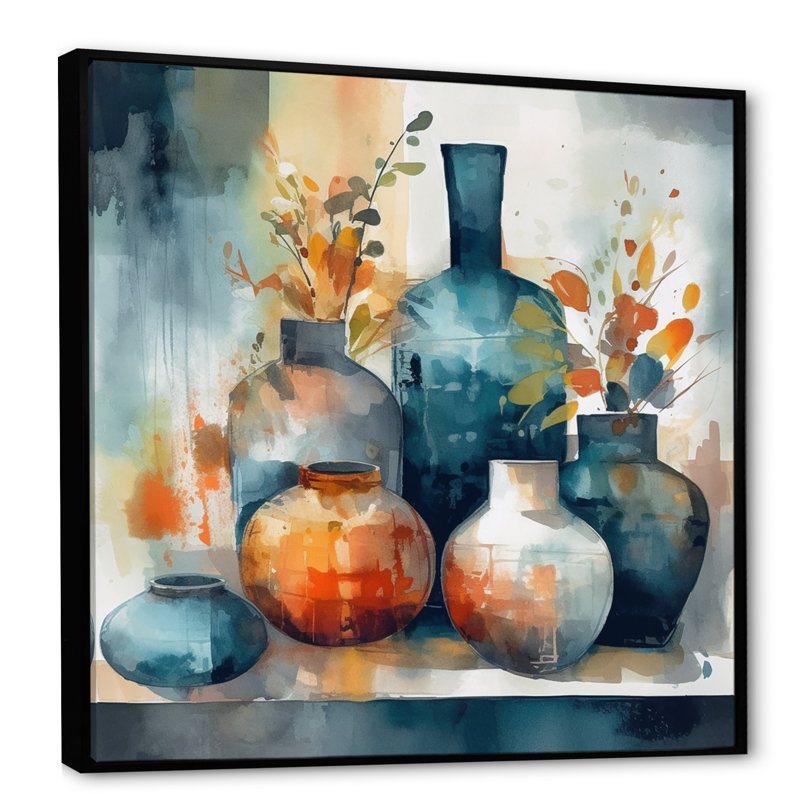 Impression sur toile, H 36 po x l 36 po, Reproduction avec cadre flottant, Noir