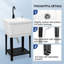 Plastic Utility Sink Freestanding With Storage Shelf-104411177