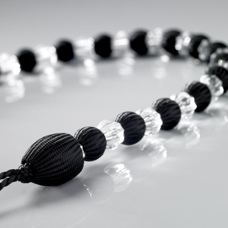 Canaan Earl Beaded Curtain Tieback, Black
