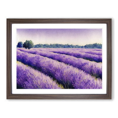 Lavender Field Watercolour Vol.1 - Single Picture Frame Print