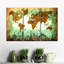 " Stained World Map Multi Piece Canvas Print " by Tess P 3 - Pieces-93061479