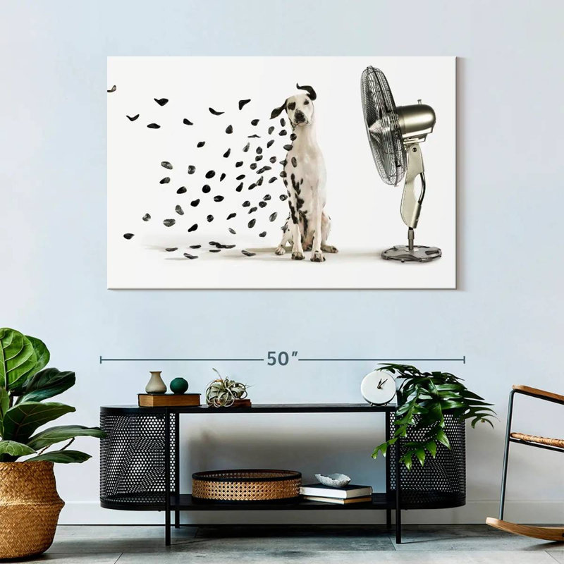 Windblown Dalmatian Spots Canvas Print, 48" H x 32" W x 1.25" D