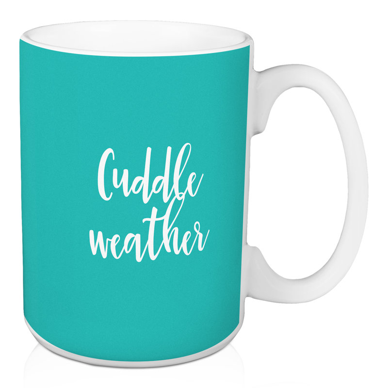 Grande tasse à café cuddle weather Hampson, Bleu sarcelle