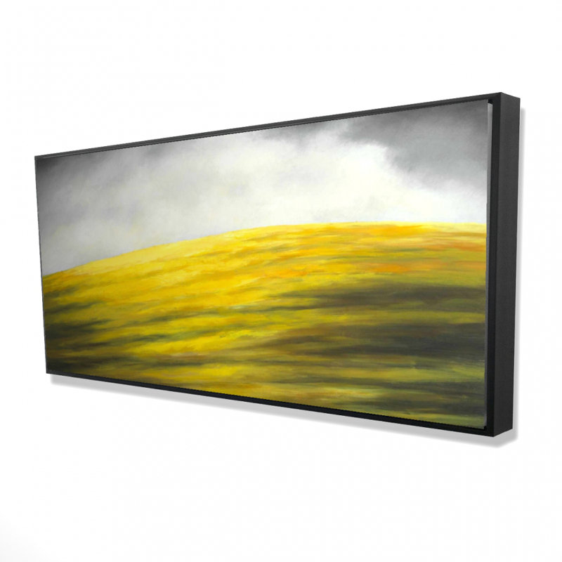 Yellow hill - 24"x48" Framed canvas