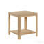Table de bout d'angle arrondie 22,1 po - 2 niveaux, pieds ondulés verticaux - Chêne