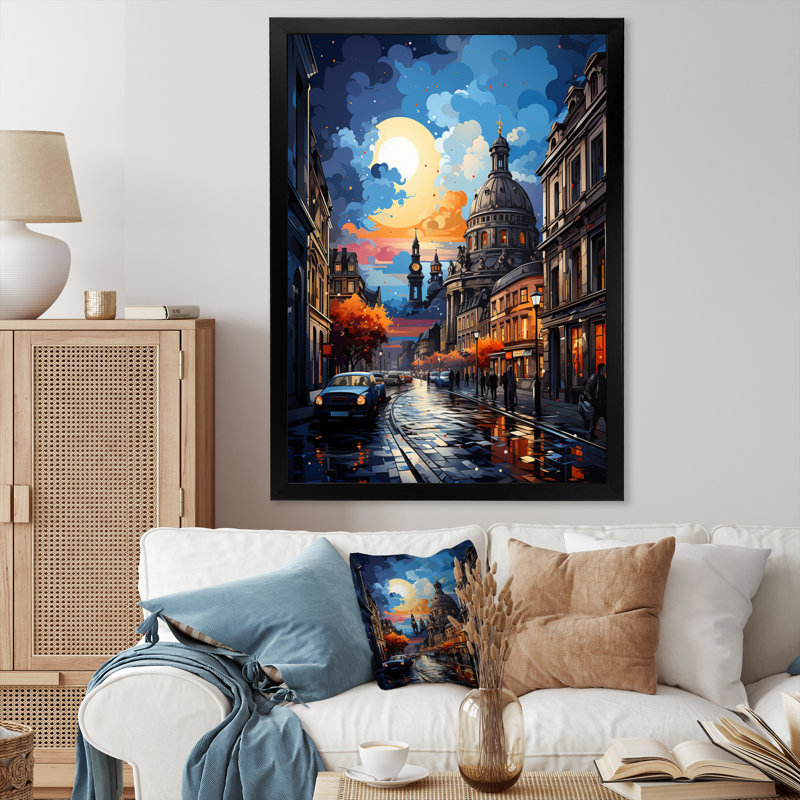 «Allemagne Dresden Baroque City IV», reproduction sur toile, Cadre photo noir, H 44 po x l 34 po x P 1,5 po