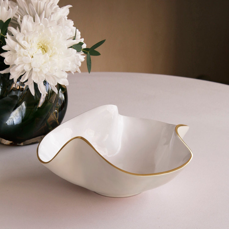 Encanto Aries Bowl, Cream/White, 8.25"