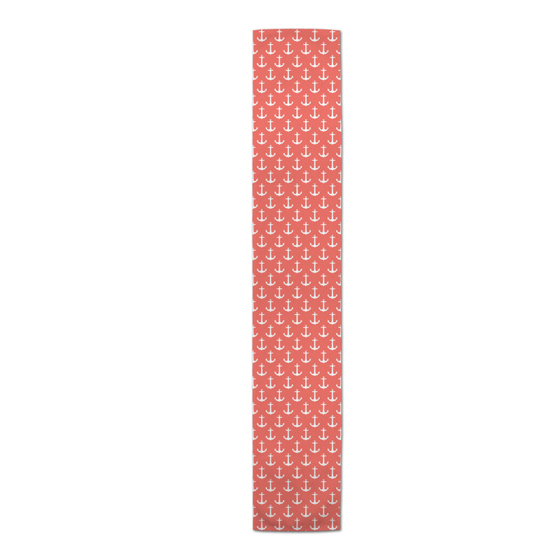 Chemin de table géométrique McKay, L 72 po x l 16 po, Corail, Mckay Geometric