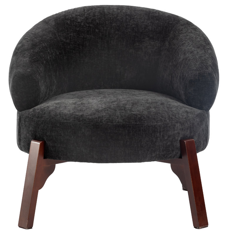 Debbera 25.98'' Upholstered Velvet Accent Chairs, Black Velvet