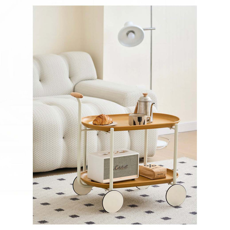 Coffee Table With Wheels,Shelves