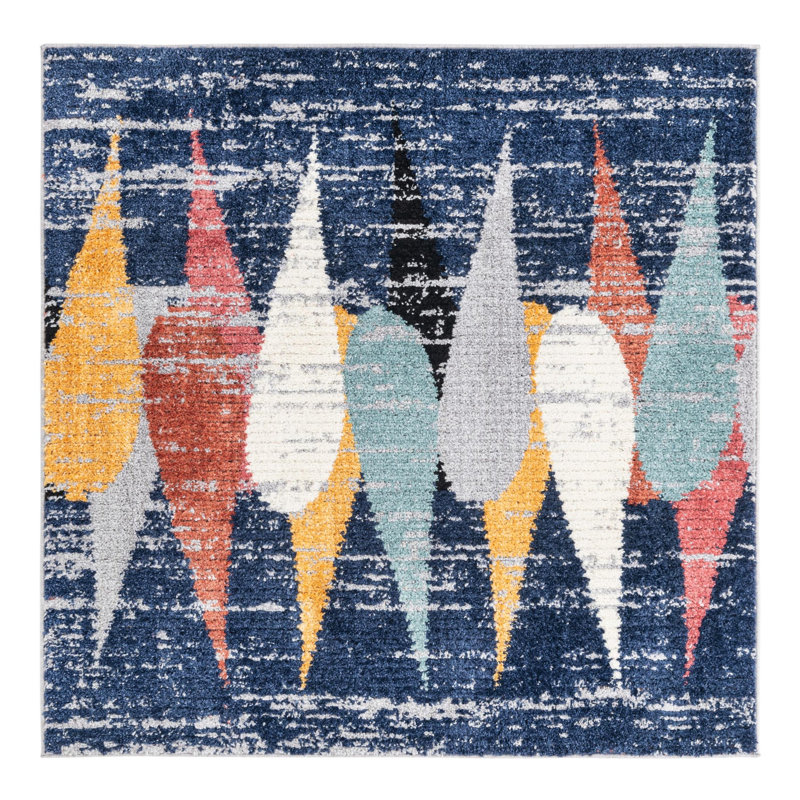 Fidelia Abstract Indoor Rug, Square 5'3"