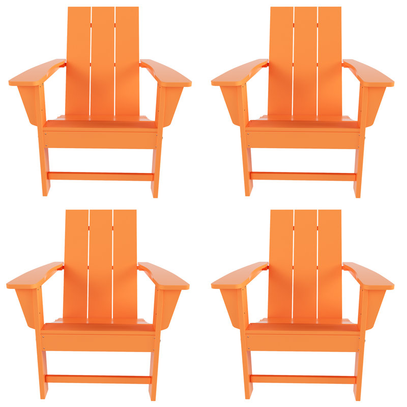 Joubert Foldable Outdoor Adirondack Set, Orange