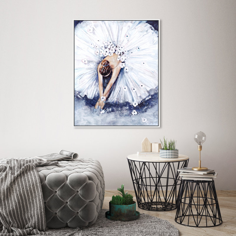 " Doll Memories - Ballerina " Painting Print, White Framed, 28" H x 24" W 