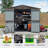 Outdoor Storage Shed 8.2' X 6.2', Metal Steel Utility Tool Shed Storage House With Double Lockable Doors & Air Vents For Backyard Patio Garden Lawn Brown-124356786-124356783