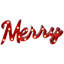 Décoration de Noël lumineuse «Merry» - 20,5 po