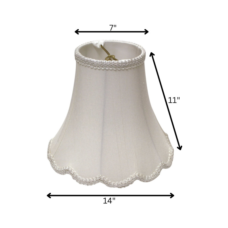 Abat-jour en tissu Fancy Oblong Softback, Blanc, H 11 po x l 14 po x P 14 po
