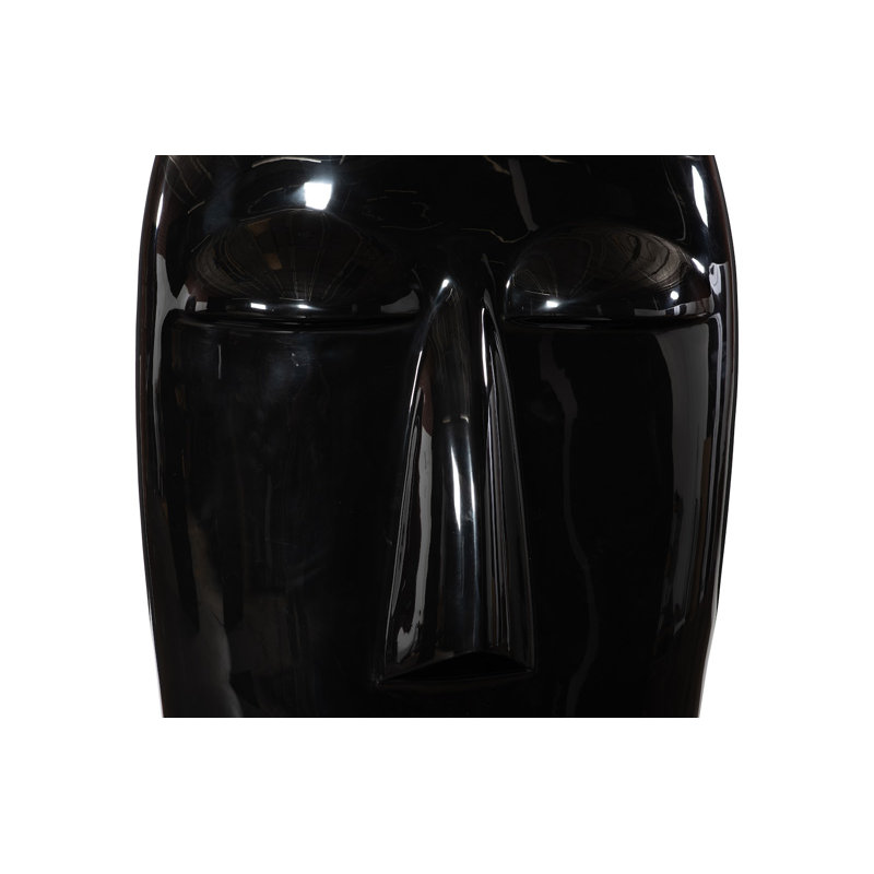 Emerging Face Sculpture, Gel Coat, Small, 77" H x 44" W x 25" D, Black