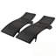 Ensemble de 2 chaises longues en osier de patio avec roulettes et table d'appoint-390497458