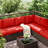 14-Piece Outdoor 5" Replacement Cushion Set Seat/Back Cushion-1475732569