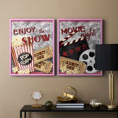 Movie Night I-Premium Framed Print -Ready to Hang - No Nails Required - No Nails Required