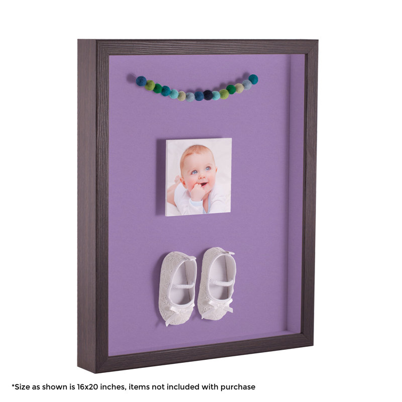 Wood Matte Shadow Box Picture Frame, Purple