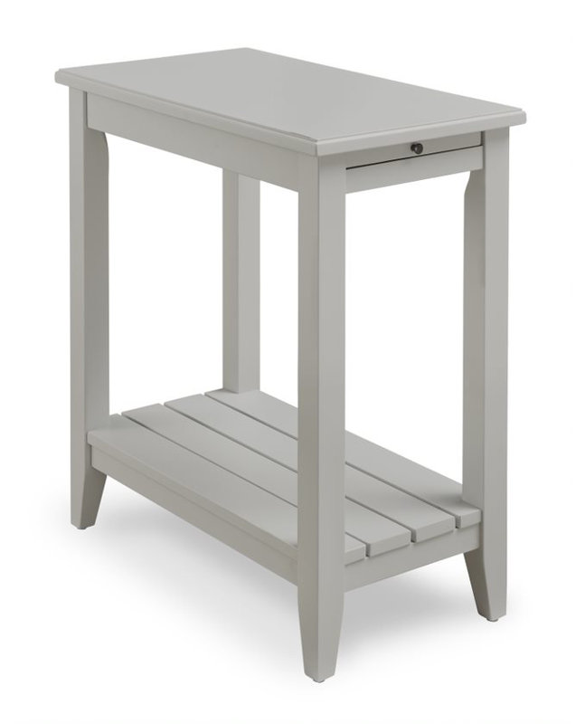 Burciaga Solid Wood Top End Table, Opaque Gray