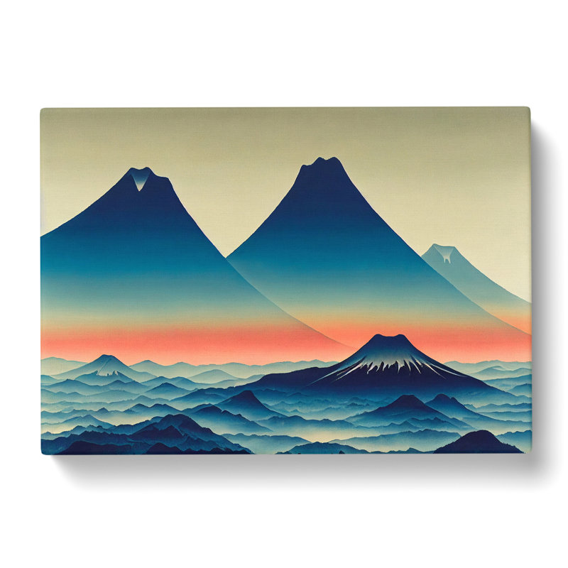 Pure Japanese Mountains - Wrapped Canvas, 40cm H x 60cm W x 3cm D