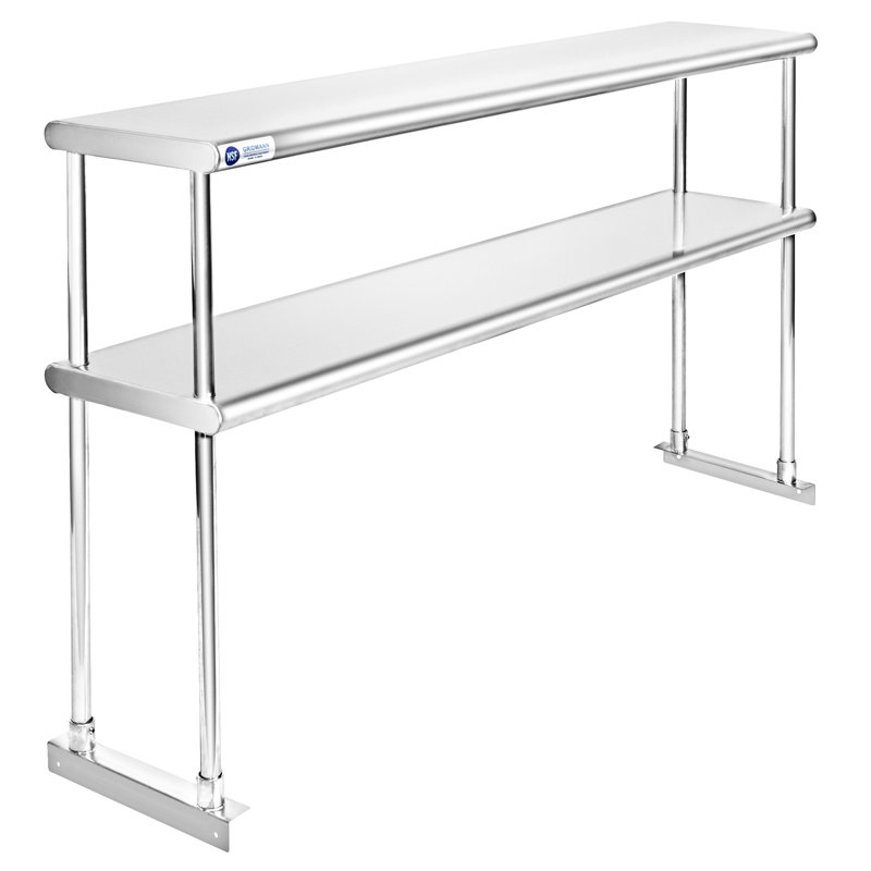 60" Stainless Steel Double Overshelf for Prep Tables