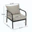 Chaise ronde avec structure en aluminium durable et coussins résistants aux intempéries pour une vie extérieure moderne