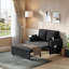 Canapé-lit escamotable 3 en 1, causeuse convertible 56 po avec porte-gobelets et recharge USB-2020765936
