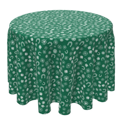 Round Cotton Twill Tablecloth
