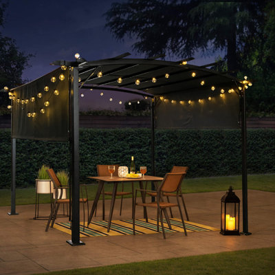 Extérieur 12 pi L 9 pi. Auvent d'extérieur D Steel Pergola