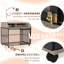 Cage à chien grise avec structure robuste et porte coulissante pratique