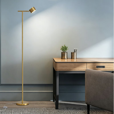 Lampe sur pied moderne réglable avec 3 températures de couleur, conception à col de cygne flexible et base stable pour le salon, la chambre à coucher ou le bureau