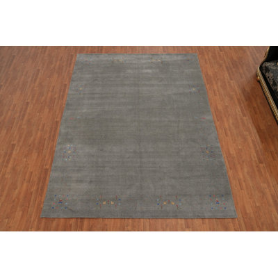 Handmade Wool Gabbeh Style Indian Area Rug 9x12