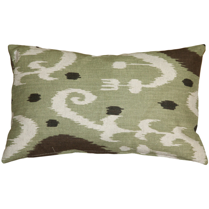 Coussin Indah Ikat Ikat, Vert