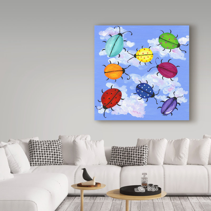 Art sur toile pour le ciel de buggie, H 35 po x l 35 po x P 2 po