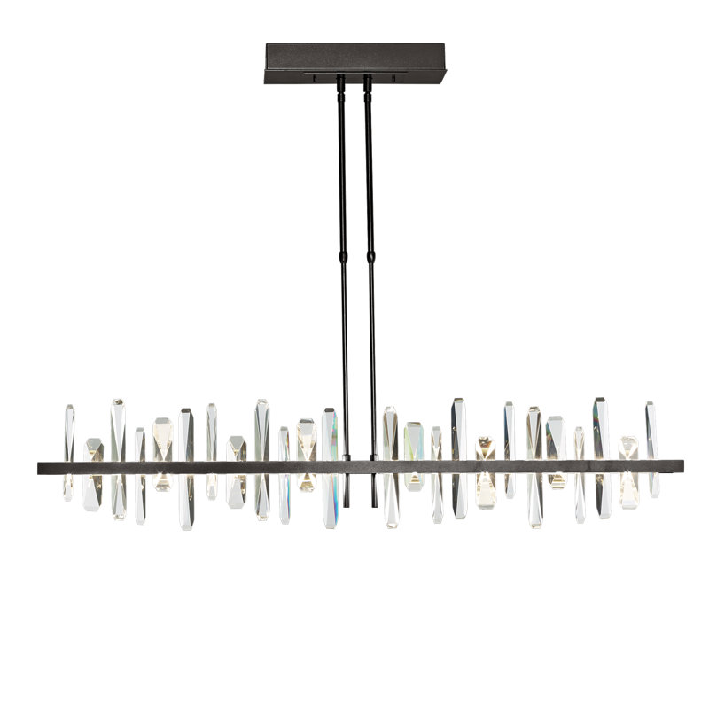 Solitude Kitchen Island Linear LED Pendant, Dark Smoke