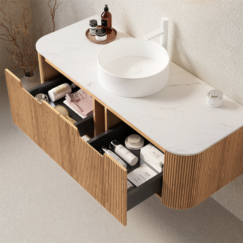 Meuble-lavabo avec évier, meuble de rangement mural avec 2 tiroirs, meuble-lavabo avec rangement pour la maison