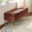 Banc de rangement rembourré en velours Kajana-1744313861