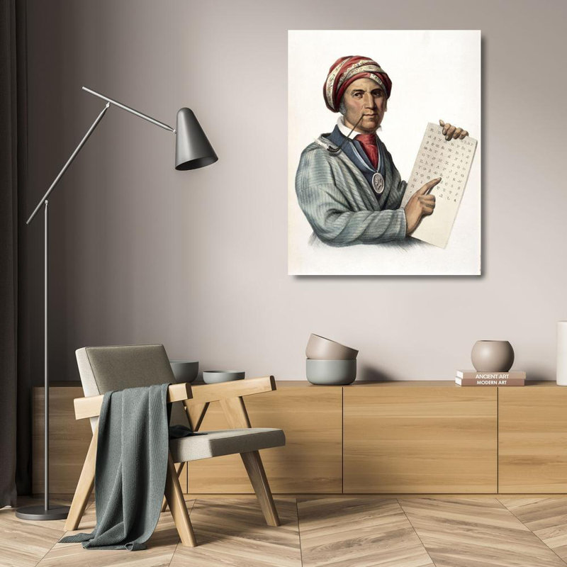 «Red Barrel Studio®» par McKenney, Thomas Lorraine, reproduction d'art sur toile tendue: Sequoyah, H 24 po x l 20 po