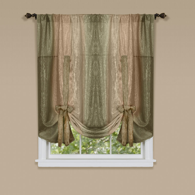 Aldreda Semi-Sheer Single Curtain Panel, Taupe