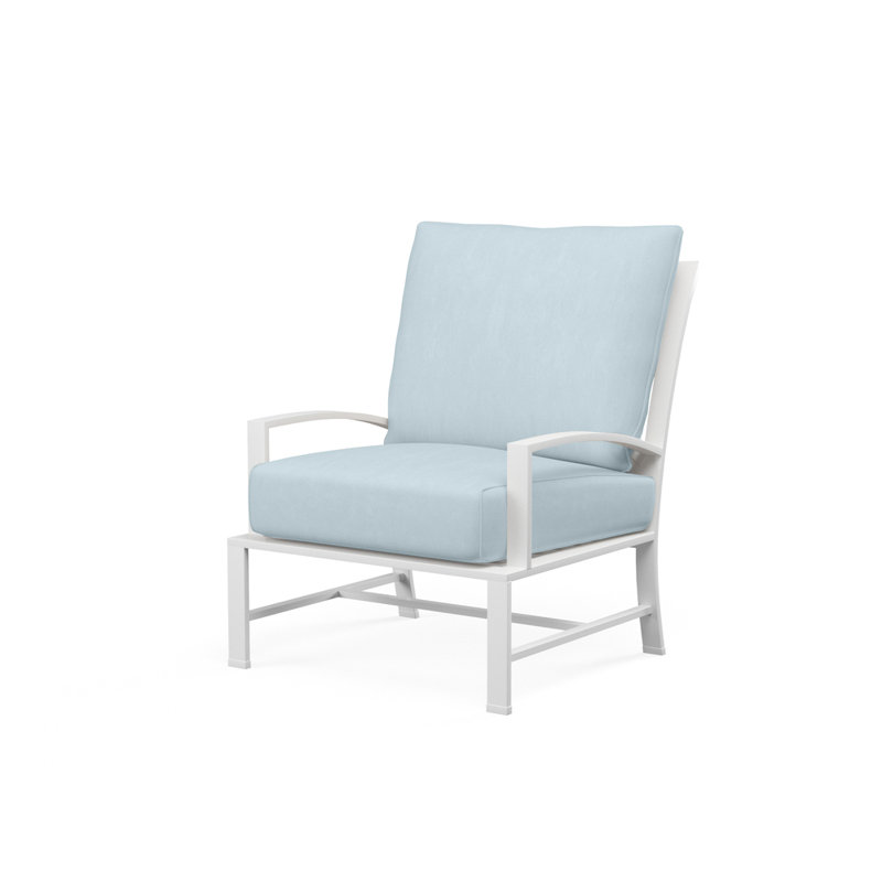 Chaise de terrasse Bristol avec coussins Sunbrella, Toile horizon Sunbrella®