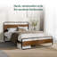 Sana Low Profile Metal Bed frame with Bamboo Headboard-862467013-862467018